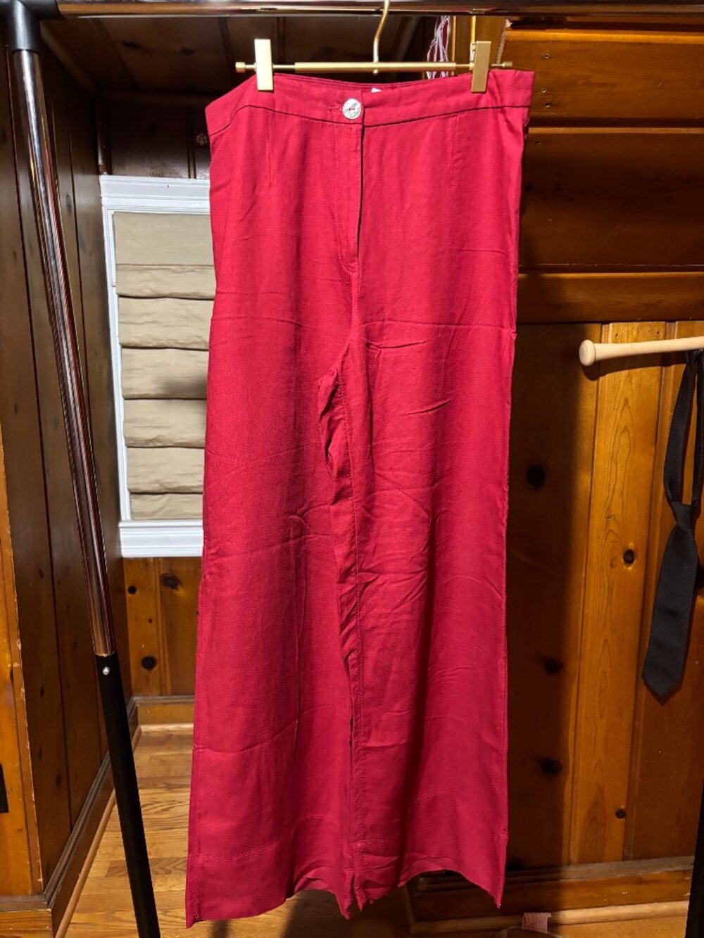 H&M Red, Linen Pants, Size US 8